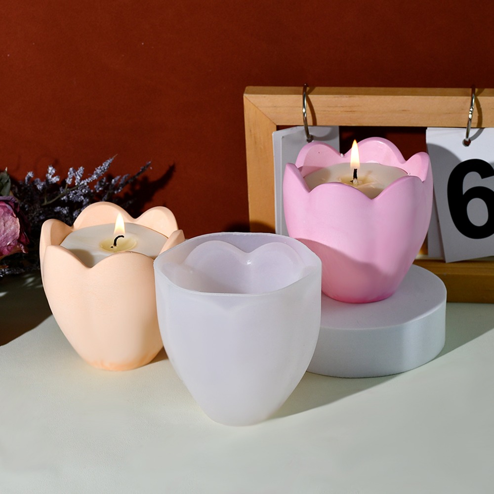 チューリップキャンドルホルダーシリコーン金型花樹脂石鹸箱作成 - Soap Making Gifts のレビューと価格