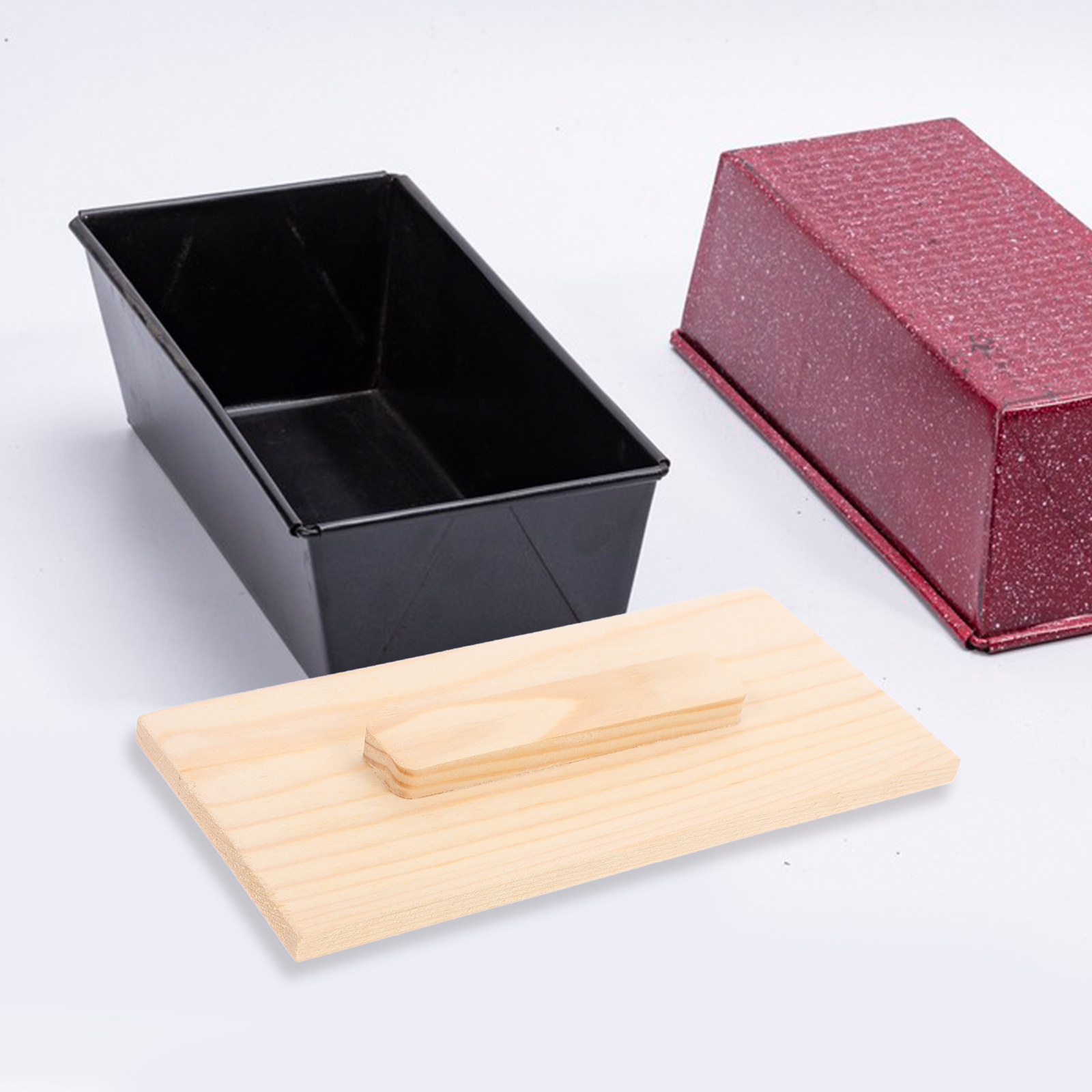 木製長方形石鹸型4点セット。洗練されたデザインで、簡単に取り - Soap Making Diy Kit のレビューと価格