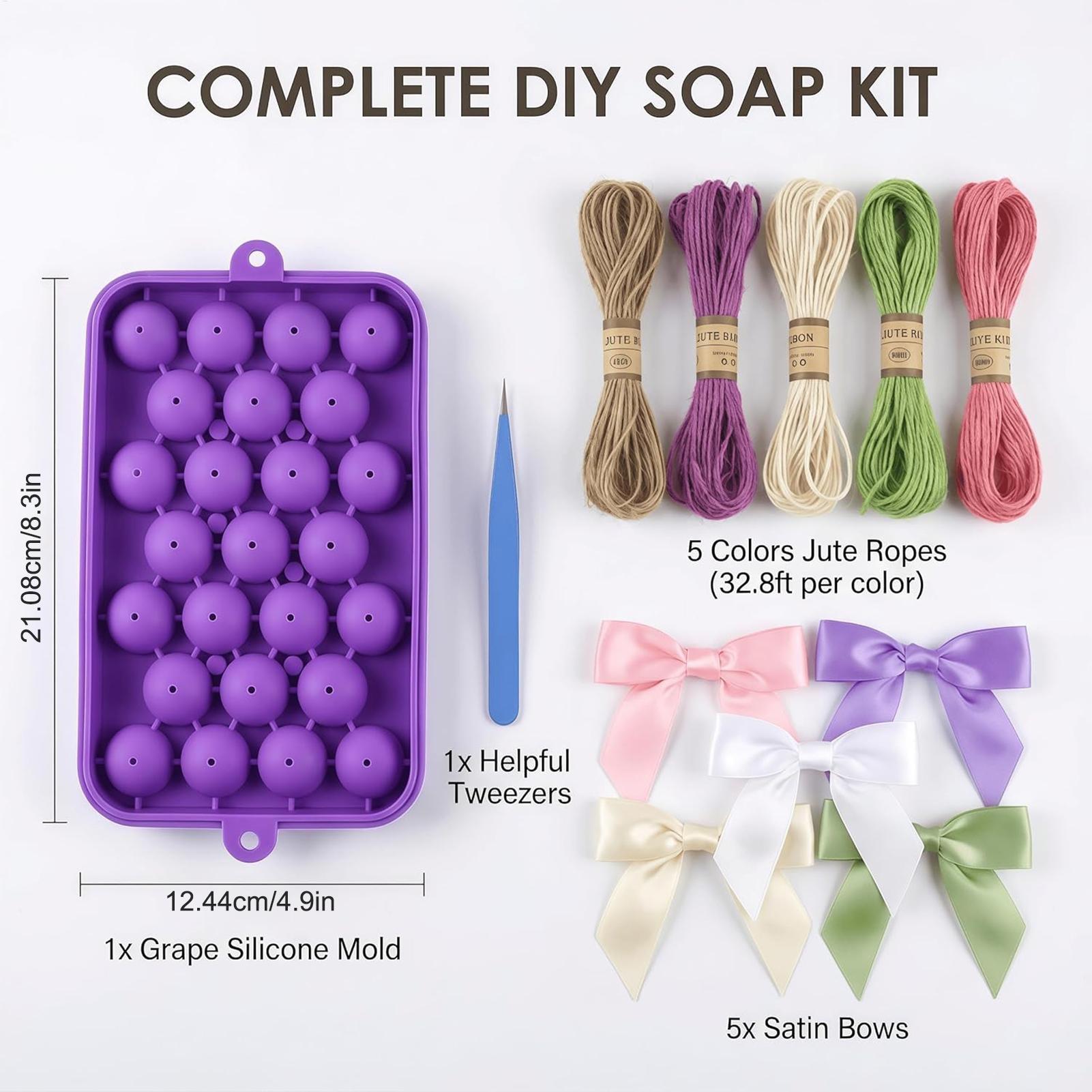 グレープソープモールド 簡単に取り外せる食品グレードのクラフ - Soap Making Kit For Beginners のレビューと価格