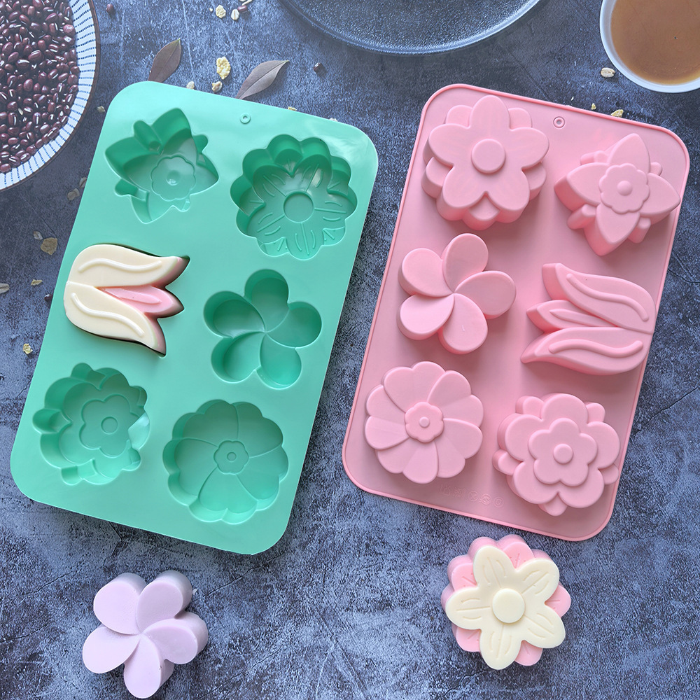 様々な花の形をしたシリコンモールド、石鹸やキャンドル作り、ケ - Soap Making Kit For Beginners のレビューと価格
